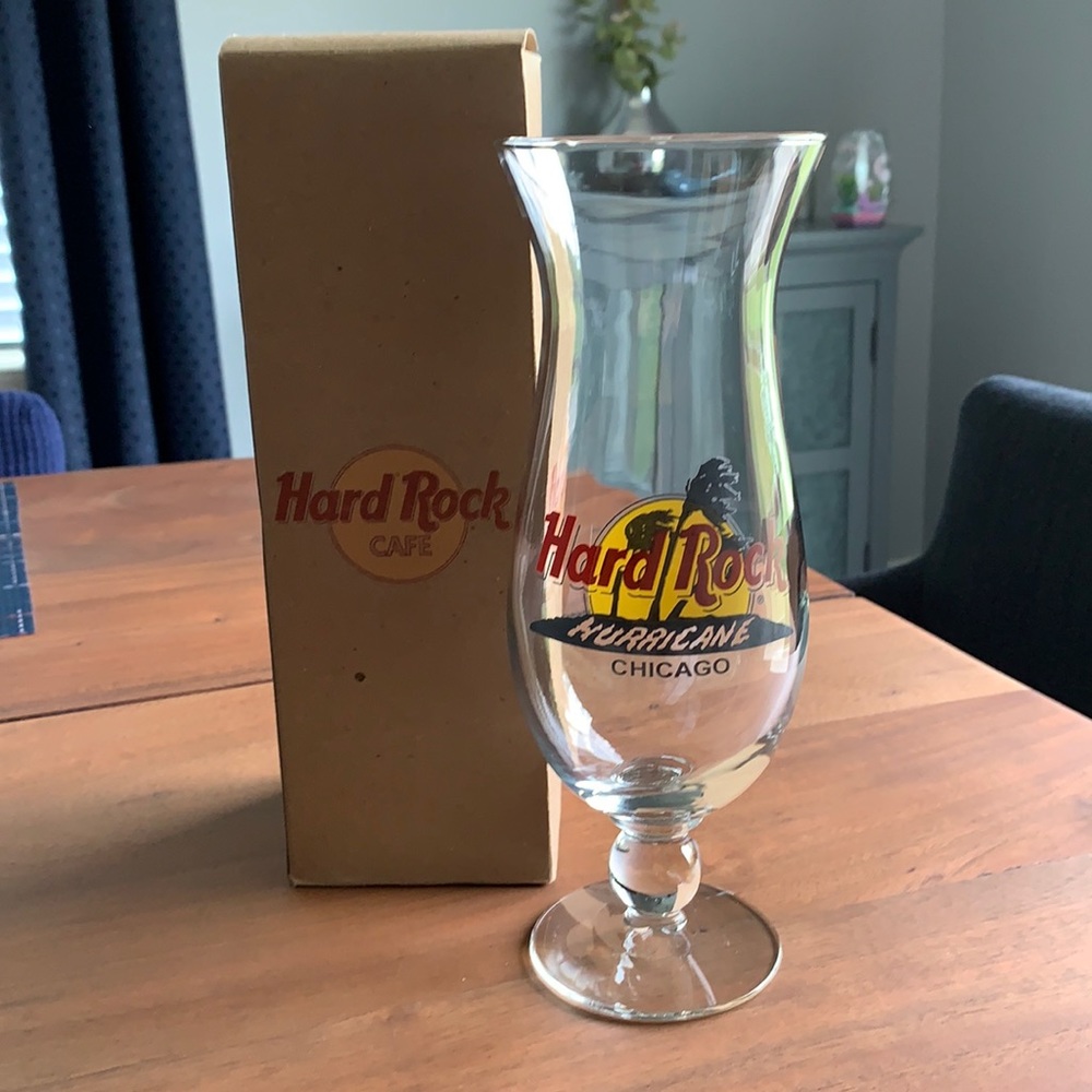 NIB Hard Rock Cafe Chicago Hurricane Glass